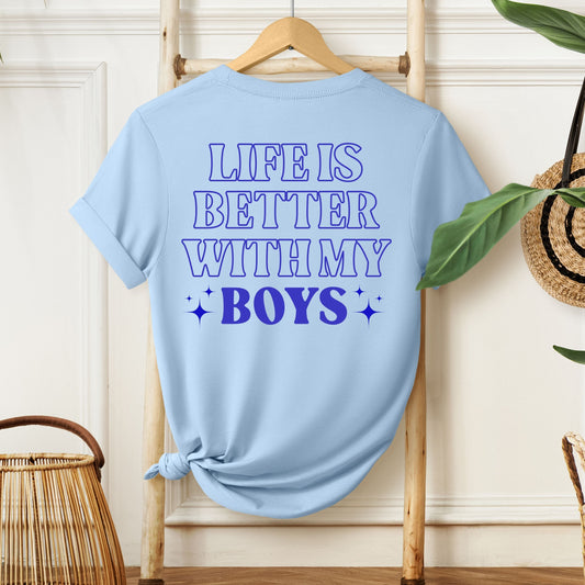 Life is better with my boys - Frauen Premium Organic Shirt