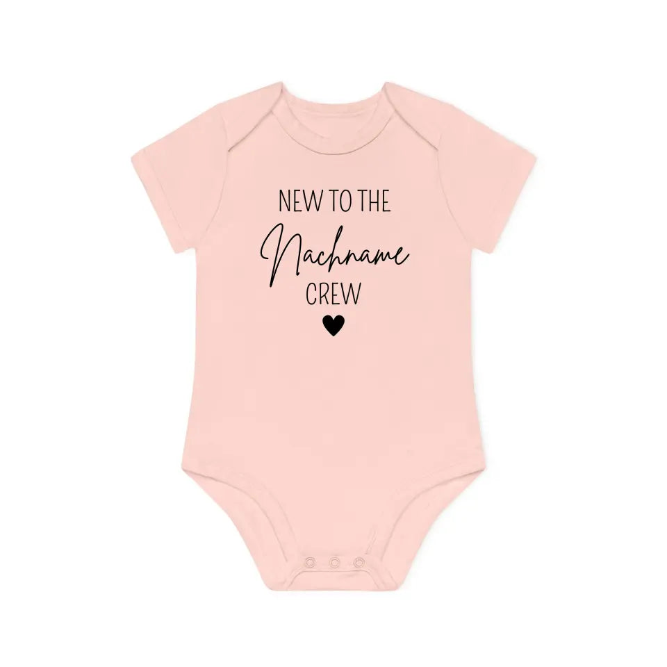 New to your Crew - Premium Organic Baby Body (personalisierbar mit dem Familiennamen)