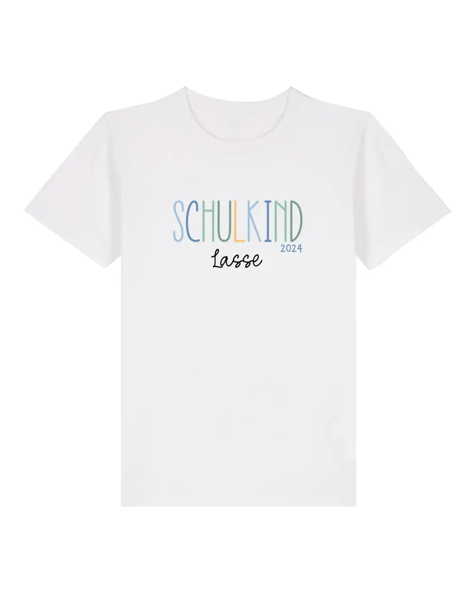 Schulkind bunt - Kinder Premium Organic T-Shirt (personalisierbar)