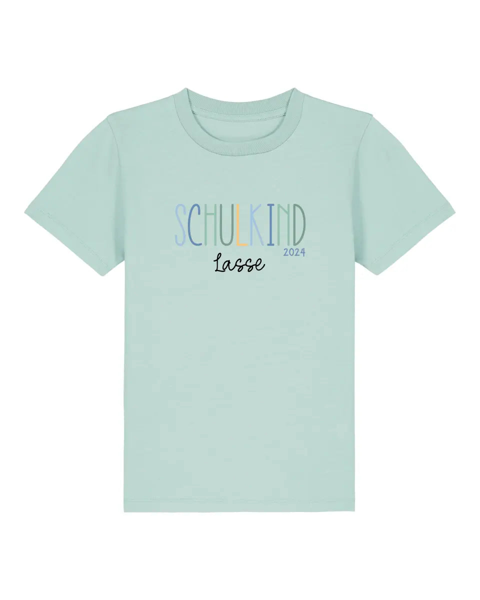 Schulkind bunt - Kinder Premium Organic T-Shirt (personalisierbar)