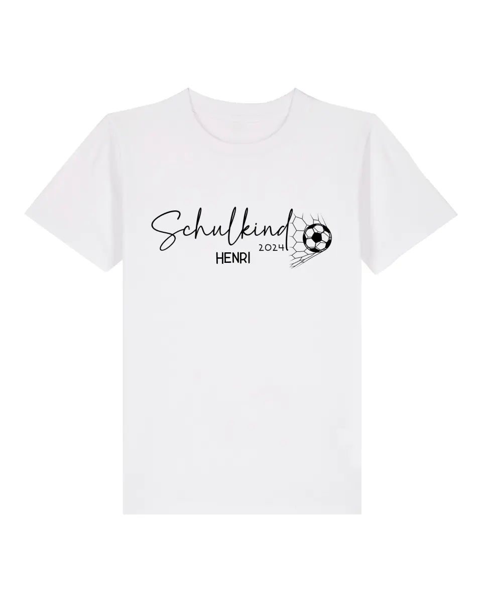 Schulkind Fußball - Kinder Premium Organic T-Shirt (personalisierbar)