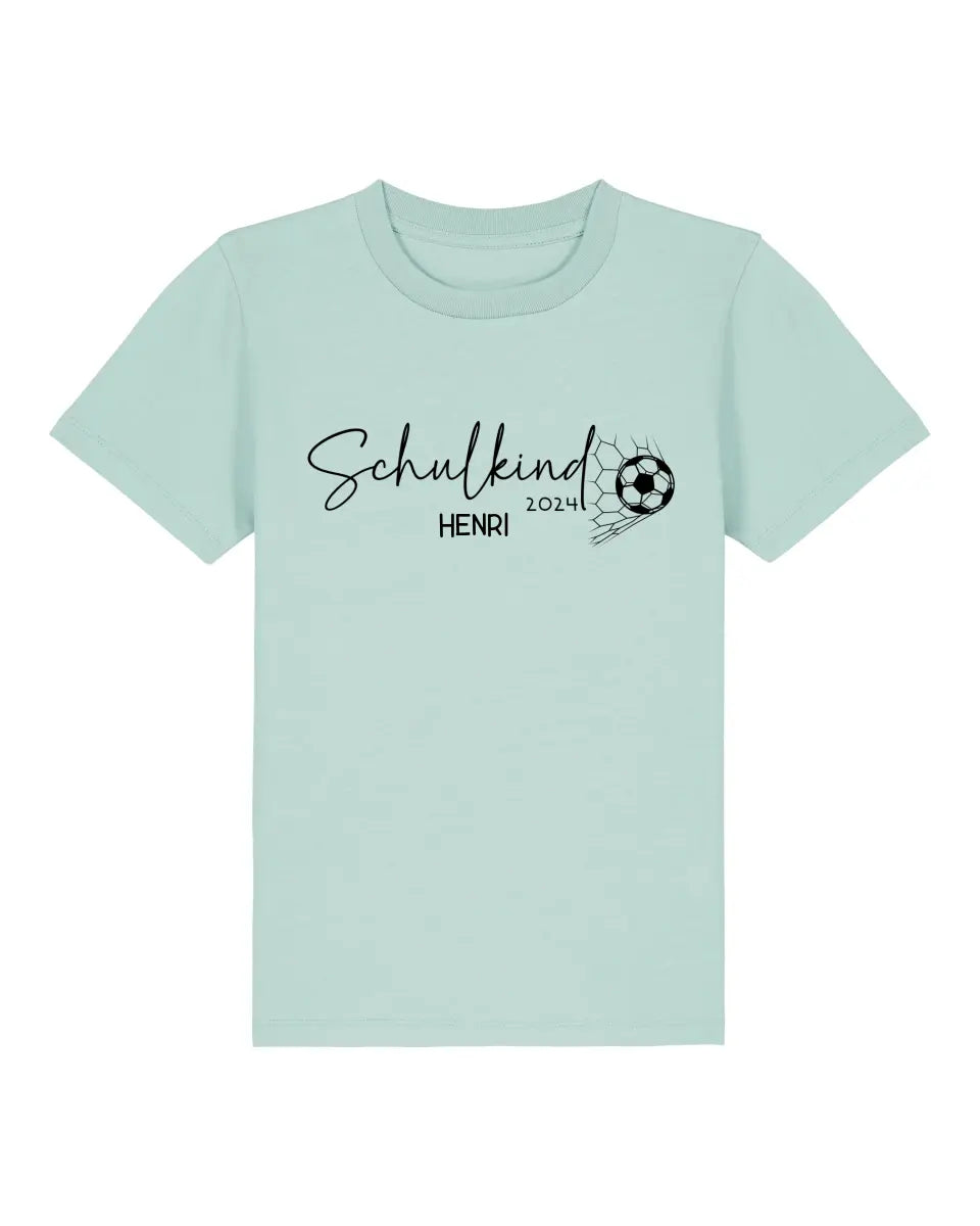 Schulkind Fußball - Kinder Premium Organic T-Shirt (personalisierbar)