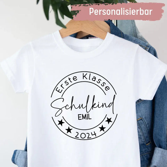 Schulkind Stars - Kinder Premium Organic T-Shirt (personalisierbar)