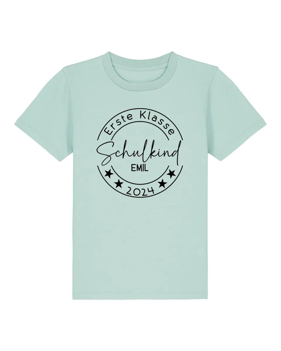 Schulkind Stars - Kinder Premium Organic T-Shirt (personalisierbar)