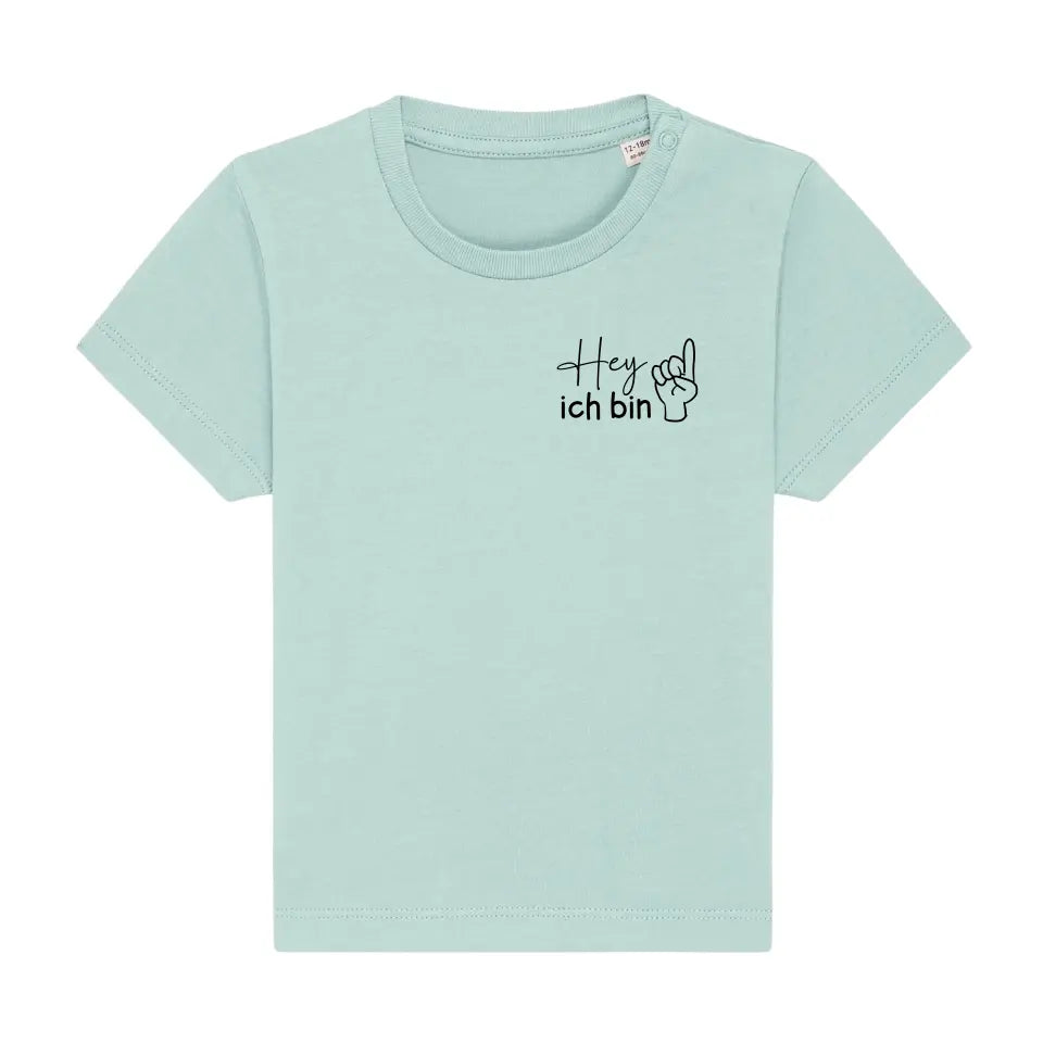 Hey ich bin... - Baby Premium Organic T-Shirt (personalisierbar)