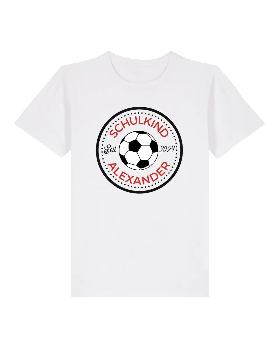 Schulkind Fußballfan - Kinder Premium Organic T-Shirt (personalisierbar)