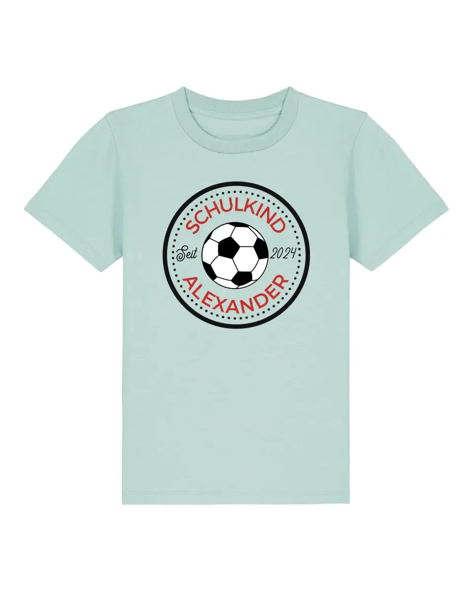 Schulkind Fußballfan - Kinder Premium Organic T-Shirt (personalisierbar)