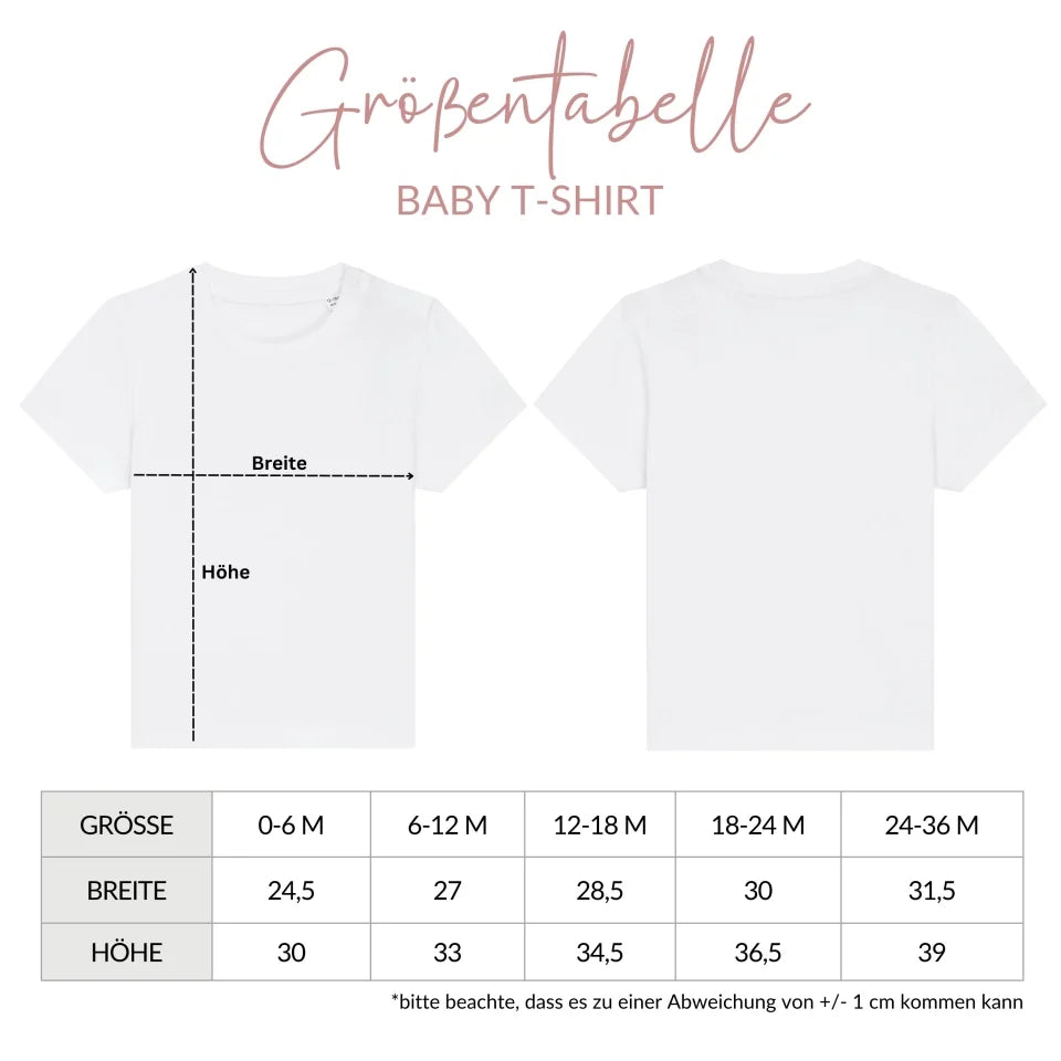 Size Chart Baby T-Shirt