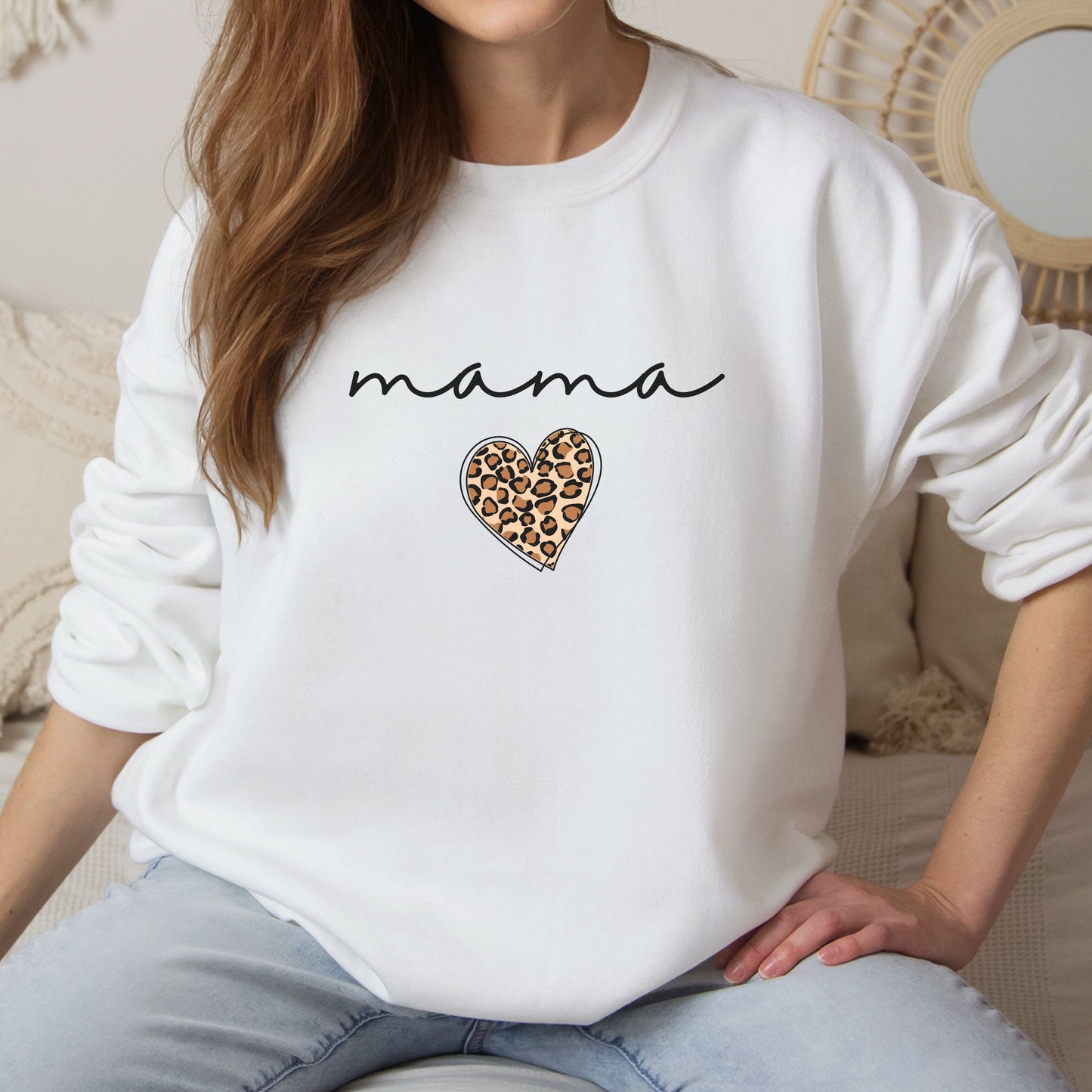 Mama Leo Heart - Unisex Organic Sweatshirt